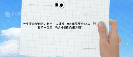 AI养生赛道新玩法,10条作品涨粉5.2W,操作简单,新人小白能轻松制作-网创联盟