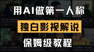 用AI做第一人称独白影视解说,手把手教学,保姆级教程-网创联盟