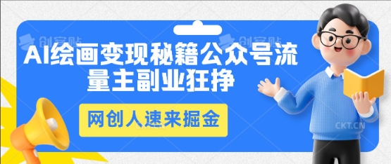 AI绘画变现秘籍:公众号流量主副业狂挣,网创人速来掘金-网创联盟