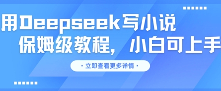 用Deepseek写小说,保姆级教程,小白可实操-网创联盟