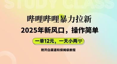 哔哩哔哩暴力拉新:2025年新风口,一单12元,一天数张(附开白渠道和保姆级教程)-网创联盟
